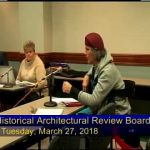 Historical Architectural Review Board Meeting  3-27-18