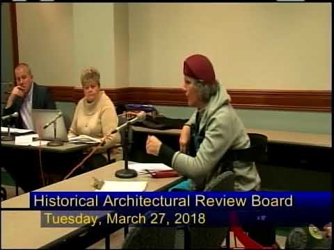 Historical Architectural Review Board Meeting  3-27-18