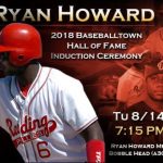 Ryan Howard to be inducted in Baseballtown Hall of Fame on Tuesday, August 14th
