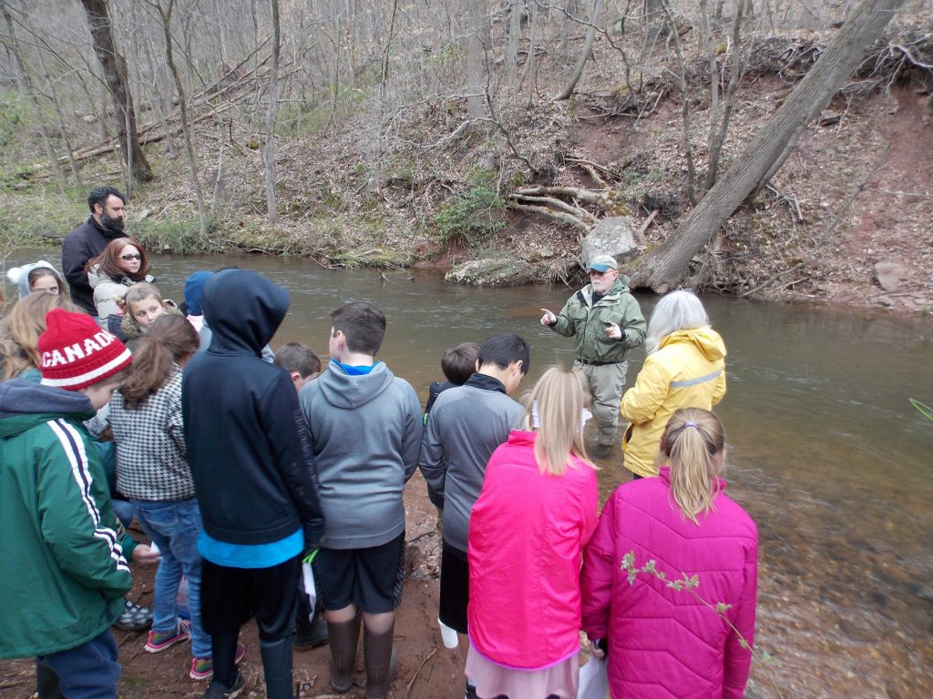 PA Trout in the Classroom Program with 4th graders releases 74 Brook trout in Hay Creek