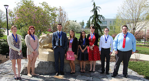 Schreyer Scholars received medals at the Academic Achievement Awards