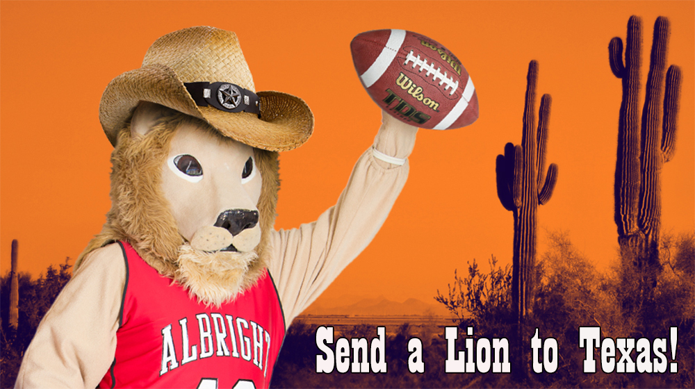 Albright Football Announces Send A Lion to Texas Fundraiser