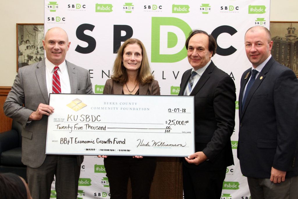 KU Small Business Development Center Accepts $25,000 Donation for Nascent Entrepreneurs
