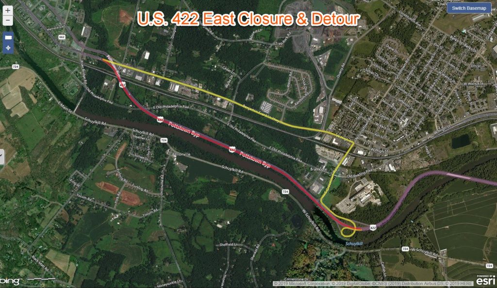 U.S. 422 East to Close Wednesday, Thursday Nights for Construction in Stowe Area