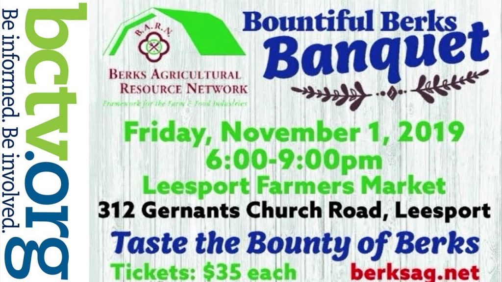 Bountiful Berks Banquet Preview 10-22-19