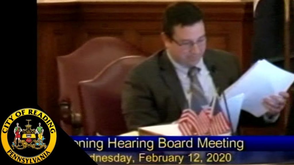 City of Reading Zoning Hearing Board Meeting 2-12-20