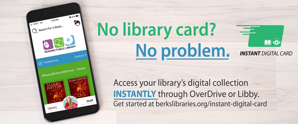 Library Inogration Card Digital Find the library at your place this National Library Week with Instant ...