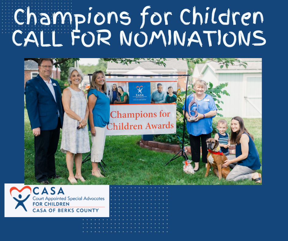 CASA Berks accepting nominations for Champions for Children Award