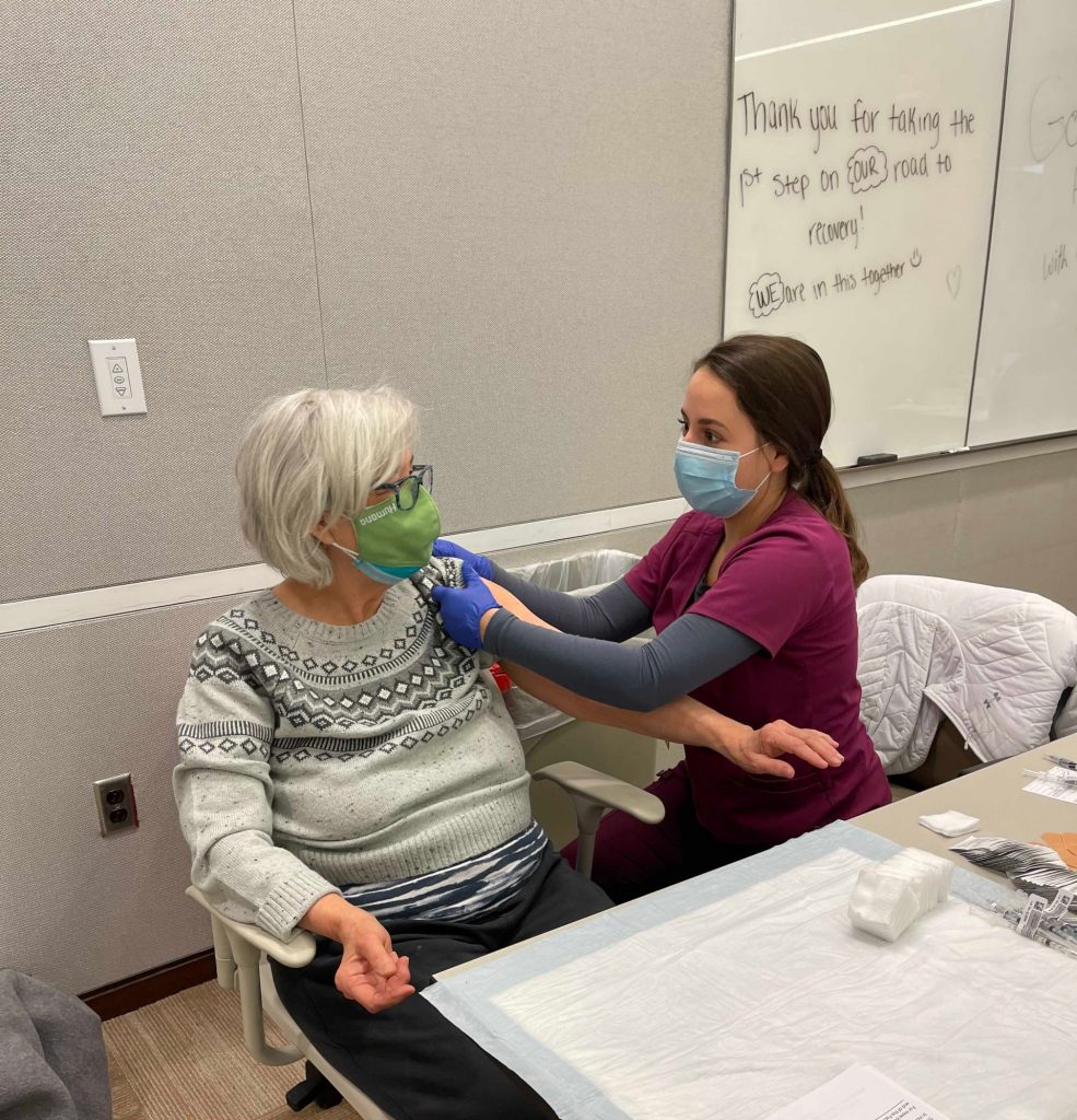 Student Nurses Respond to Need for Clinicians at COVID-19 Vaccination Clinic