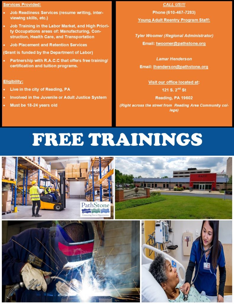 Free Training Programs Being Offered at Reading Area Community College