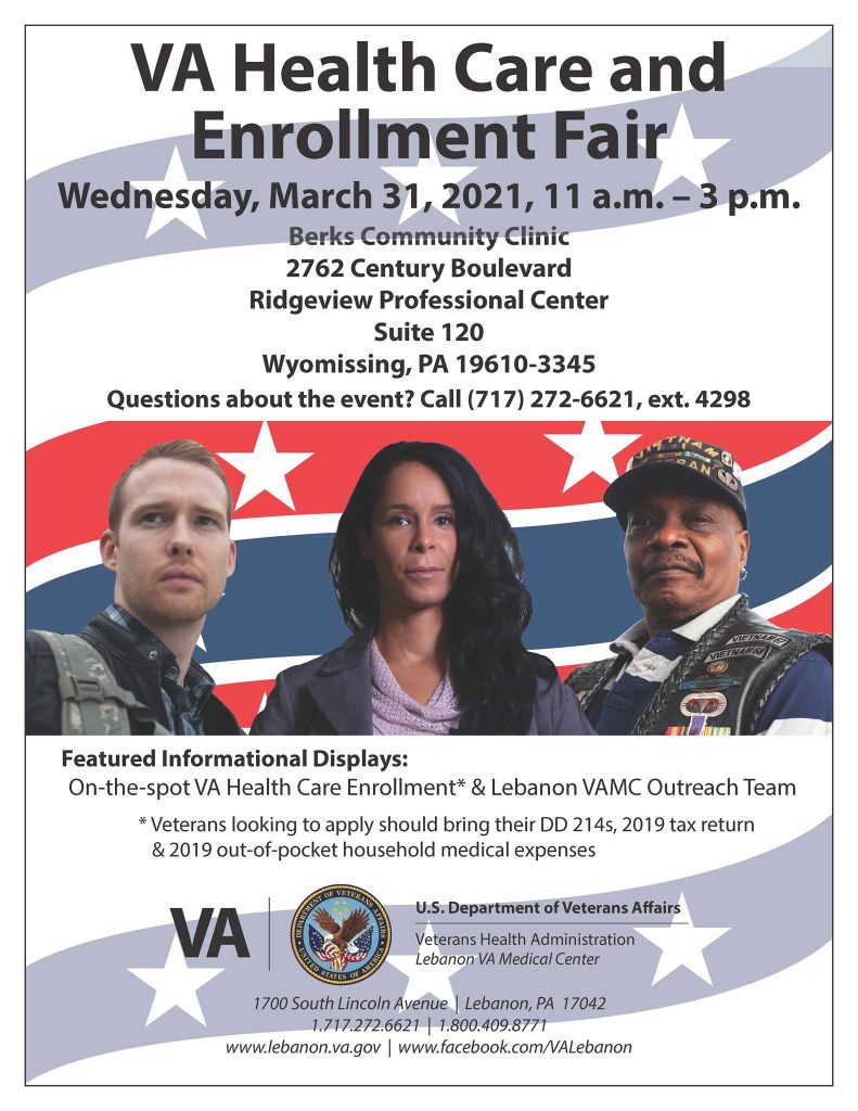 Berks County VA Hosting Health Care and Enrollment Fair