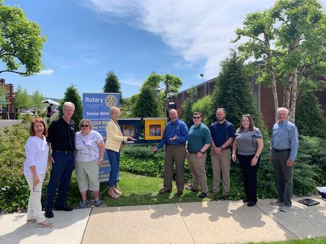 Rotary Club Celebrates Installation Of A Little Library In West Reading