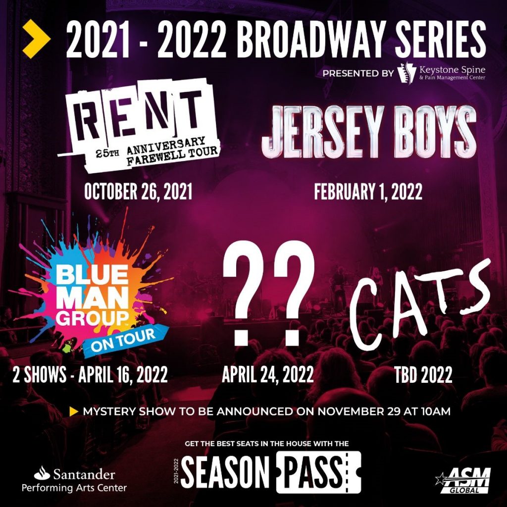 Broadway Season brings Rent, Jersey Boys, Blue Man Group & More to Reading