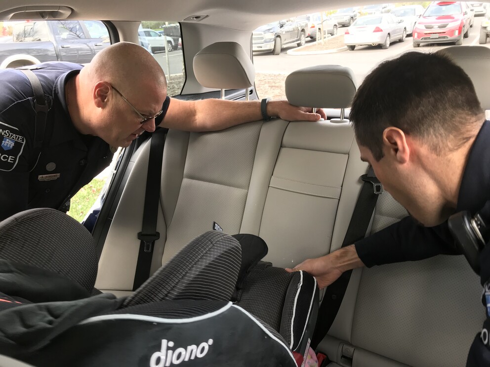 Penn State Berks Police offer free child safety seat inspections to community