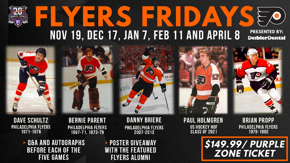 Royals Announce Flyers Fridays, Parent and Briere Headline Star-Studded Lineup