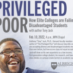 Author Tony Jack will lead Albright College discussion on ‘The Privileged Poor’