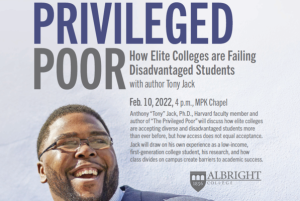 Author Tony Jack will lead Albright College discussion on 'The Privileged Poor' - bctv.org