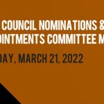 Nominations & Appointments Committee Meeting 3-21-22