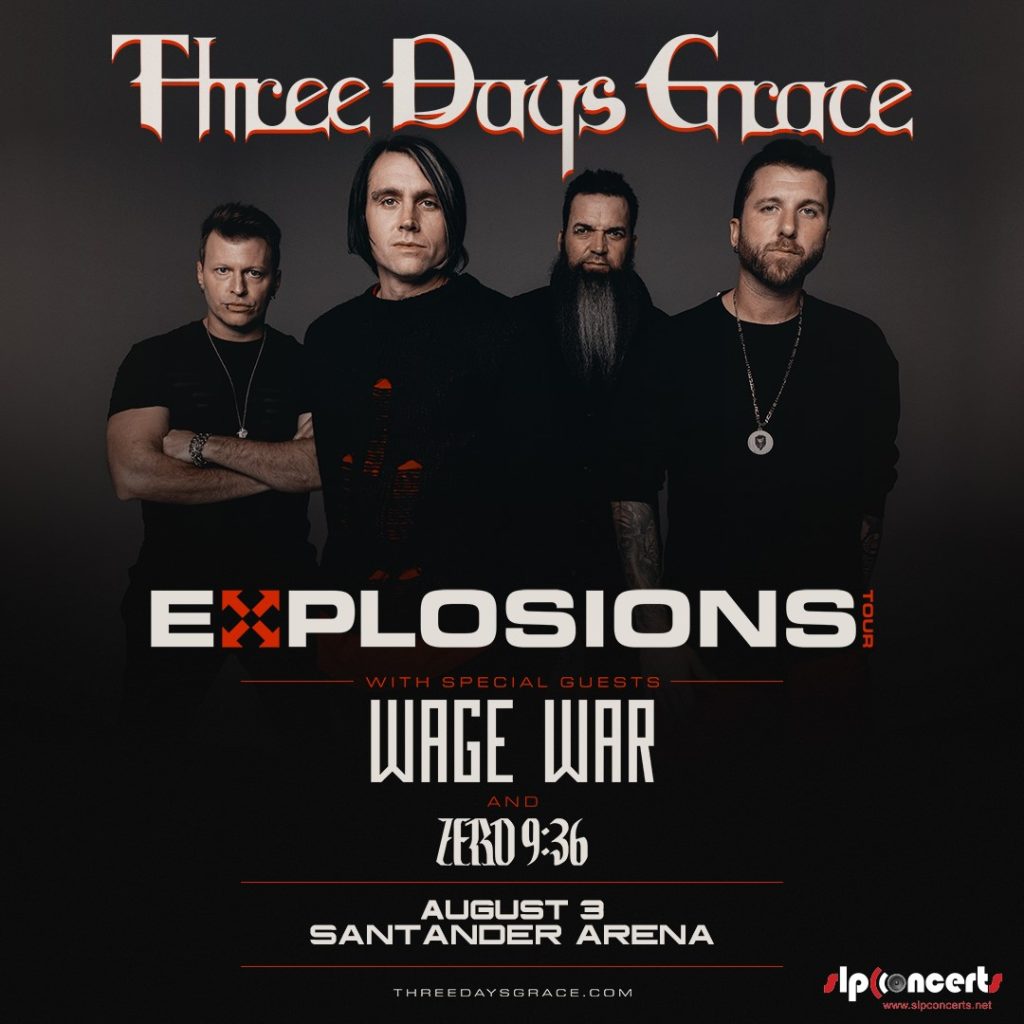 Three Days Grace Adds Santander Arena to 2022 Touring Schedule