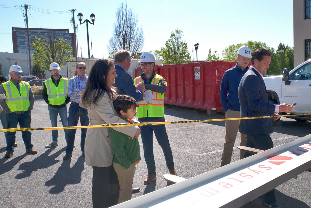 Stratix Systems, D&B Construction Host Topping Off Ceremony