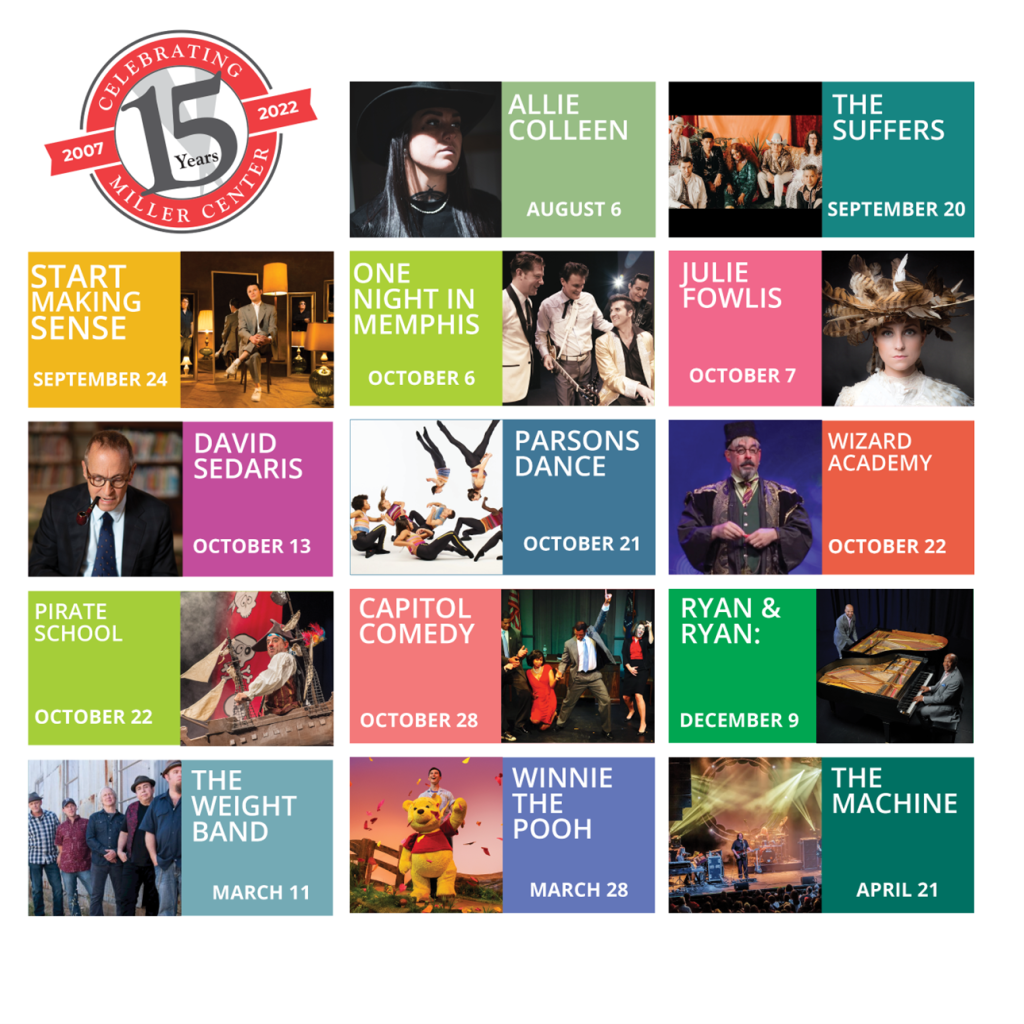 Miller Center Announces Incredibly 15th Anniversary Season