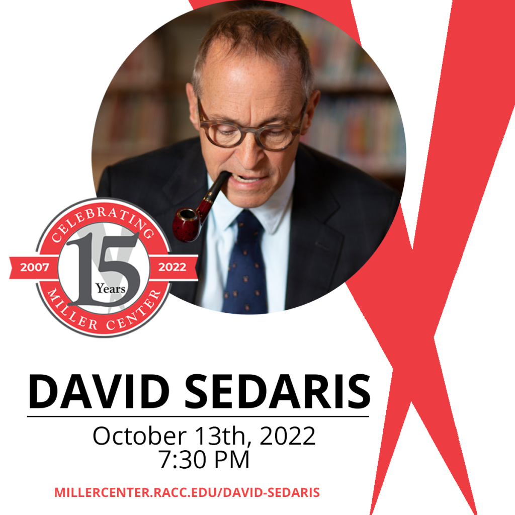 David Sedaris Coming to the Miller Center for the Arts BCTV