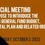 City of Reading City Council Special Budget Meeting 10-3-22