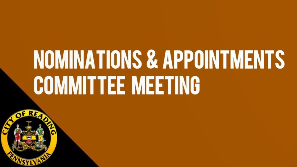 City of Reading Nominations and Appointments Committee Meeting 11-21-22