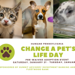 Humane PA Celebrates National Change A Pet’s Life Day with Fee-Waived Adoption Event