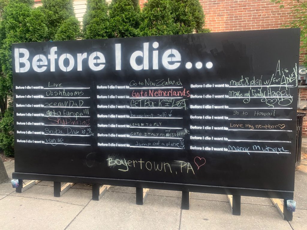 Studio B Art Gallery to Install “Before I Die, I Want to …” Mural Wall