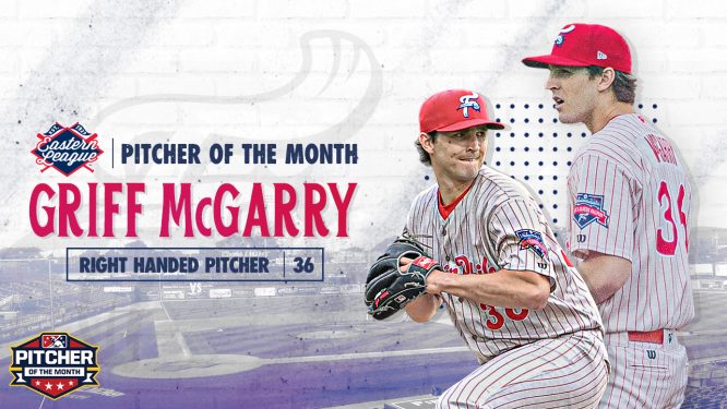 Griff McGarry Named Eastern League Pitcher of the Month