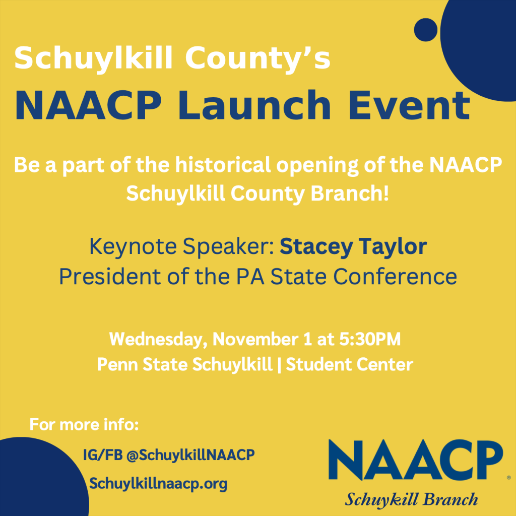 New NAACP Branch Launches in Schuylkill County, Invites Community to Information Session