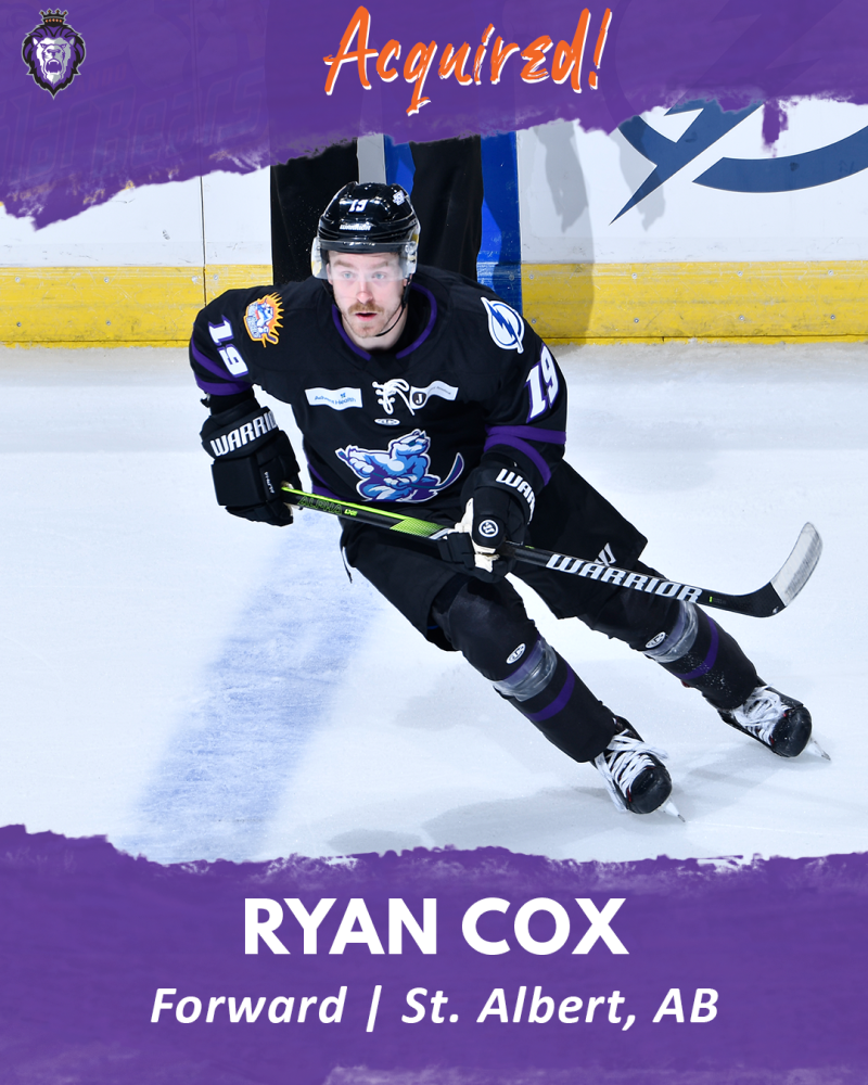 Royals Acquire Ryan Cox, F from Orlando in Exchange for Kurt Gosselin, D