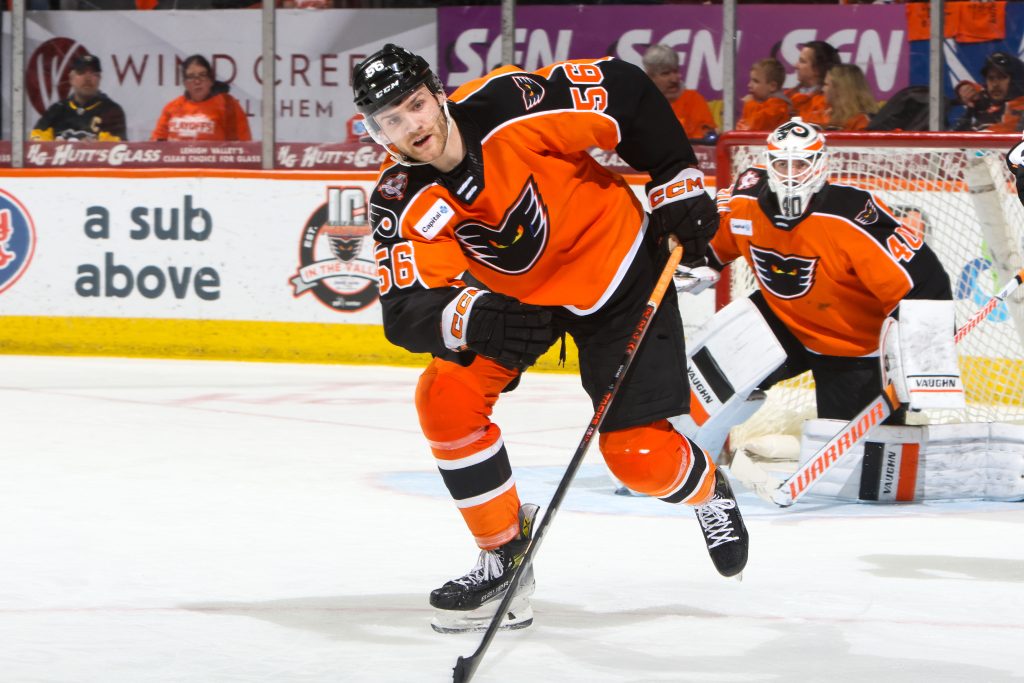 Former Royal Jacob Gaucher Garners Two Points in Phantoms’ Calder Cup Playoff Run