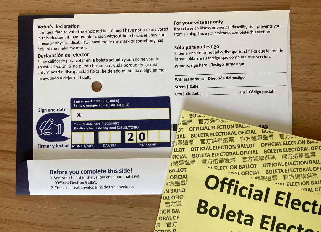 Mail Ballot Envelopes Will Now be Printed with the Full Year Filled Out