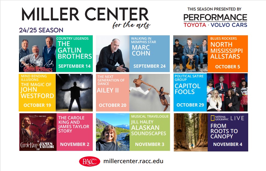 The Miller Center for the Performing Arts Announces Fall 2024 Shows