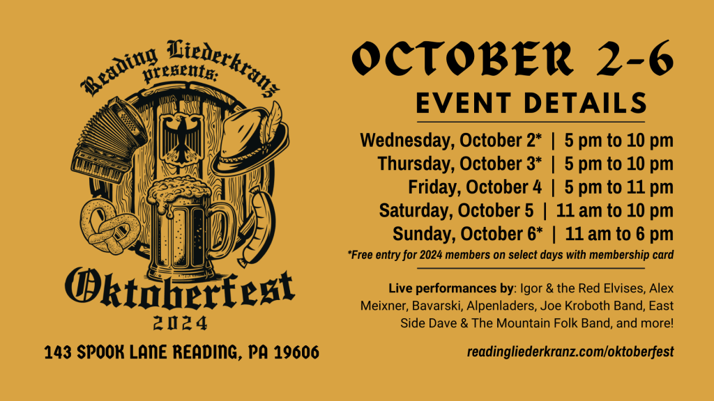 The 2024 Reading Liederkranz Oktoberfest