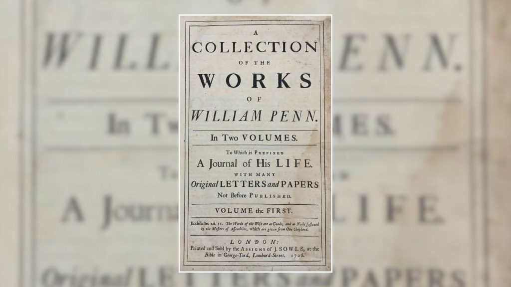Reading Public Library to Display New William Penn Collection
