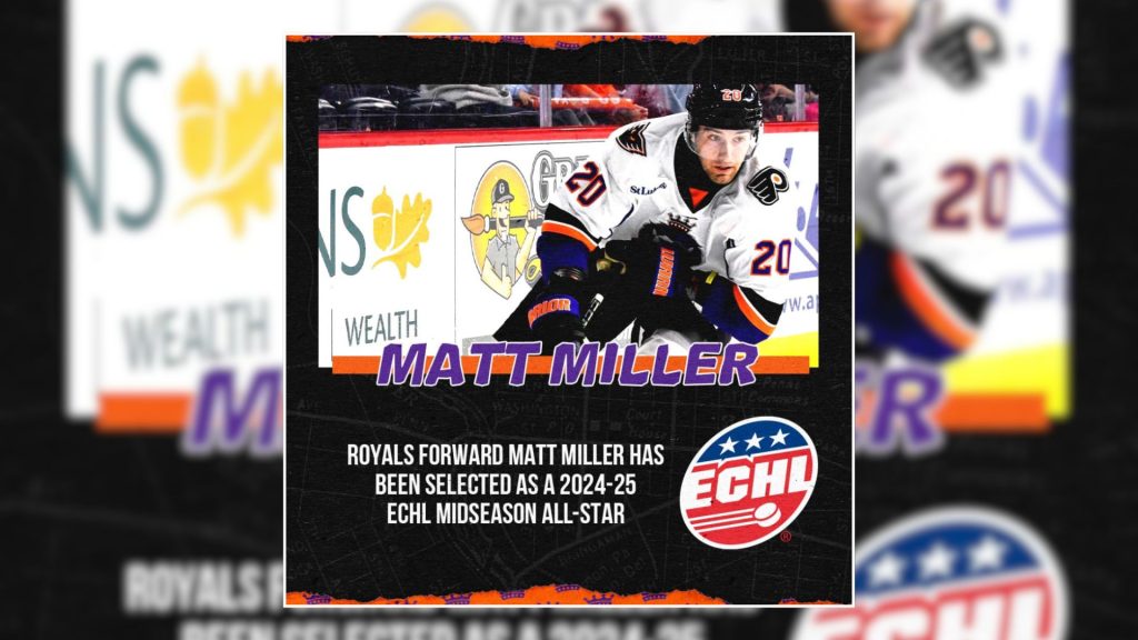 Matt Miller, F, Selected as 2024-25 ECHL Midseason All-Star