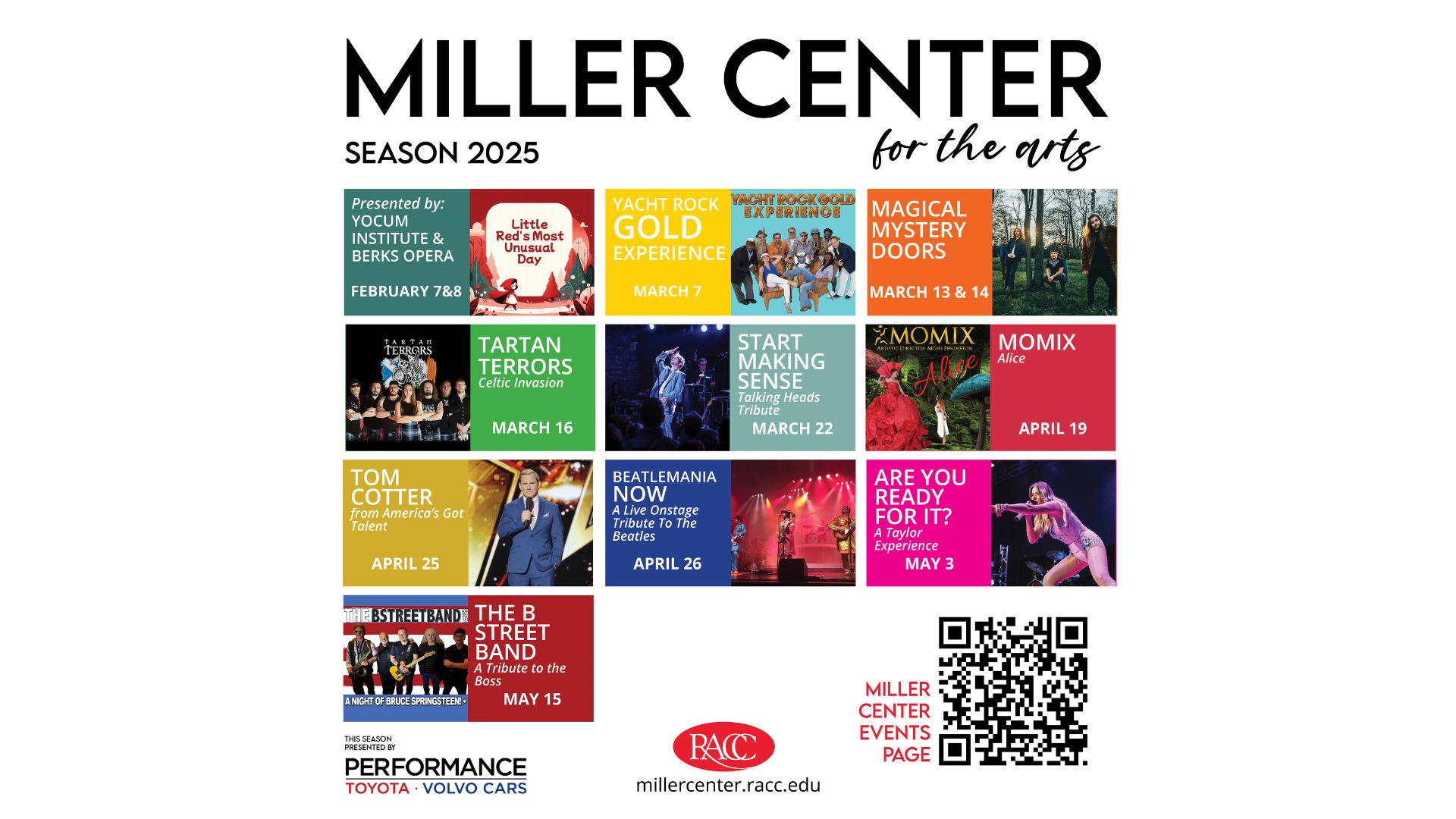 Miller Center for the Arts Announces Exciting Spring 2025 Lineup - BCTV