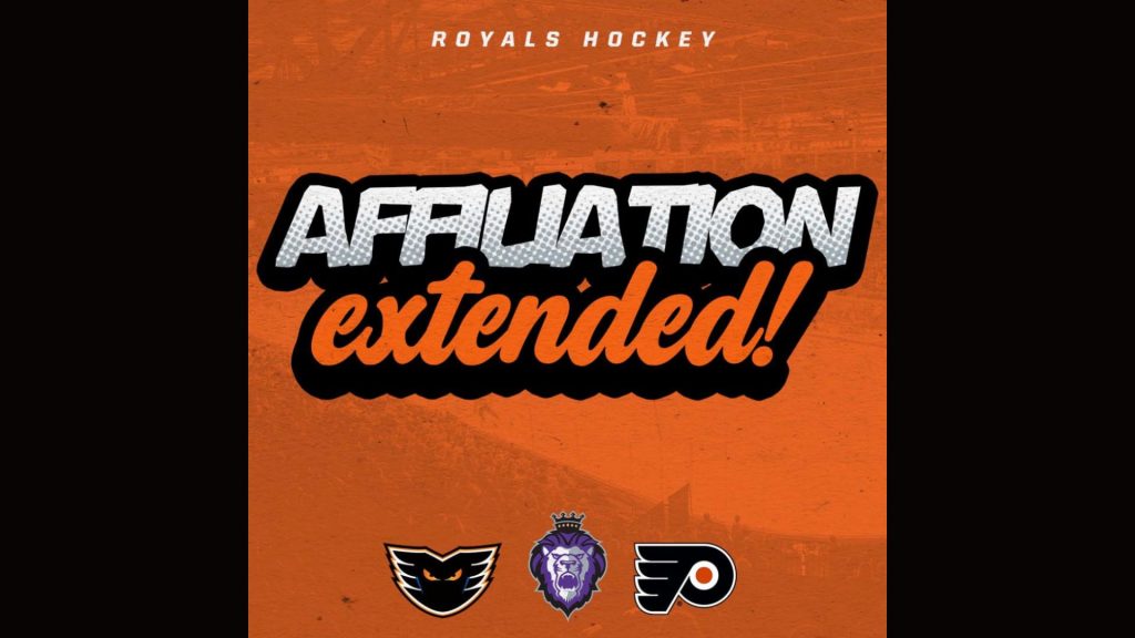 Reading Royals and Philadelphia Flyers Extend Affiliation Agreement