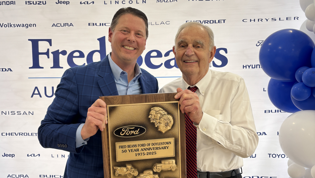 Fred Beans Honored by Ford Motor Co. for 50 Years as a Ford Dealer