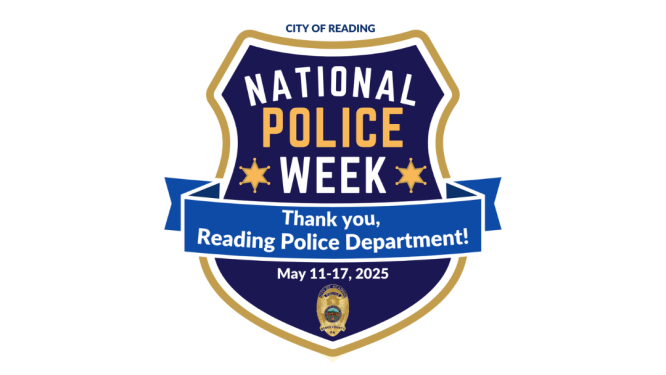 City of Reading Observes National Police Week With Citywide Blue Light Tribute