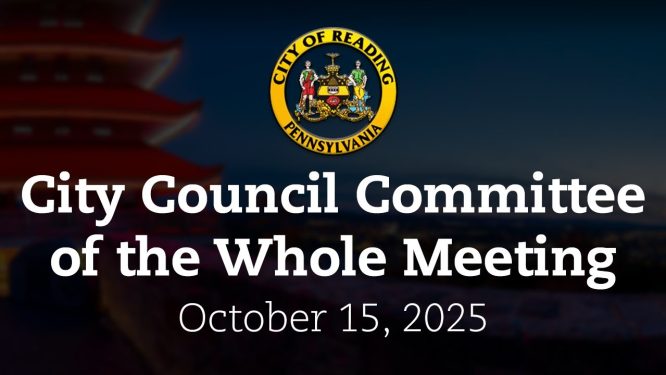 City Council Committee of the Whole Budget Review Meeting 10/15/25 | City of Reading, PA