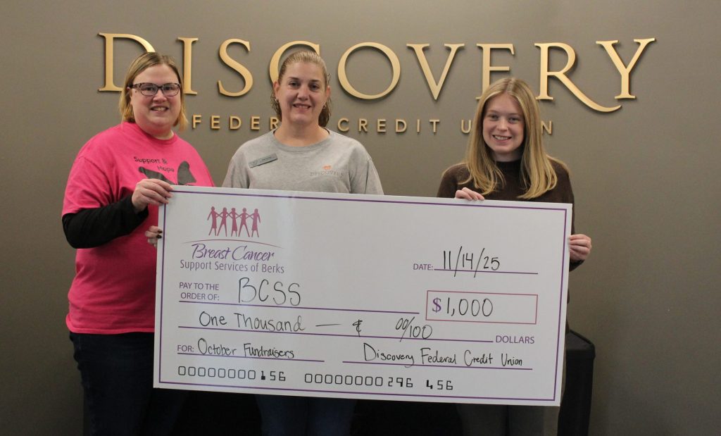 Discovery Federal Credit Union Supports Breast Cancer Support Services of Berks County