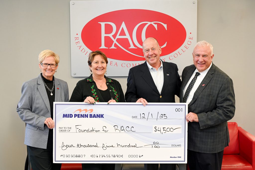 Mid Penn Bank Donates $4,500 to RACC Foundation Under EITC Program