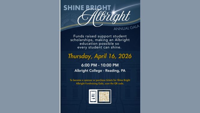 Albright College Announces Shine Bright Albright Fundraising Gala to Support Student Scholarships