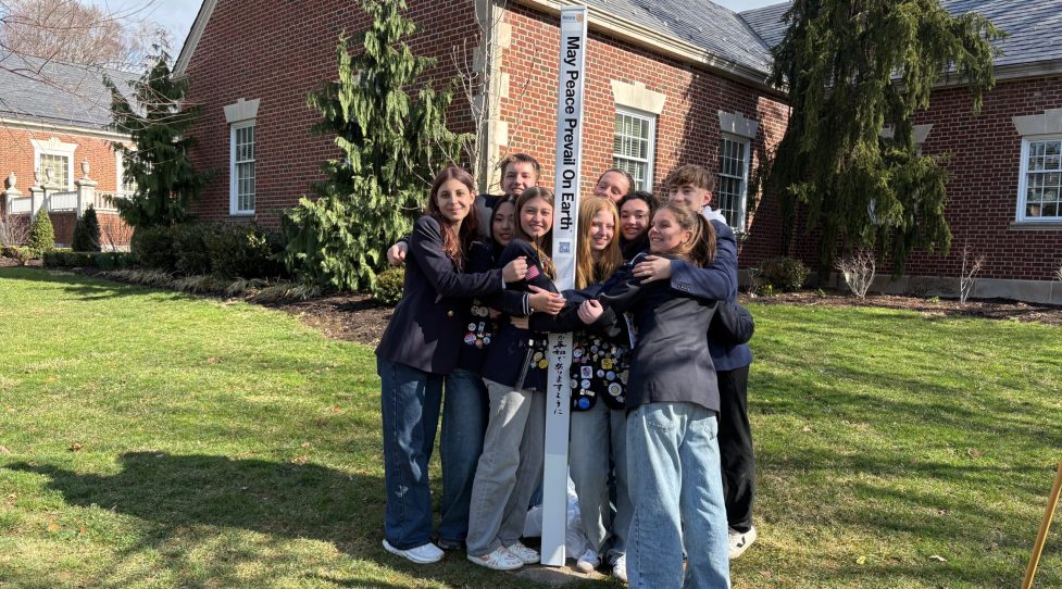 Rotary District 7430 Youth Exchange Students Dedicate Peace Pole at Wyomissing Public Library
