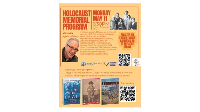 Local Libraries Host Holocaust Memorial Program Featuring Story of Kindertransport Survival