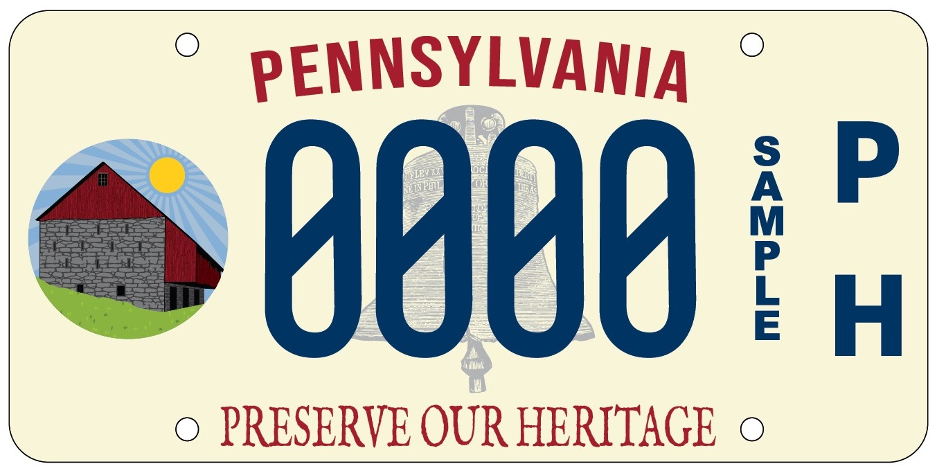 New ‘Preserve Our Heritage’ PA License Plates Featuring Bank Barn Now Available